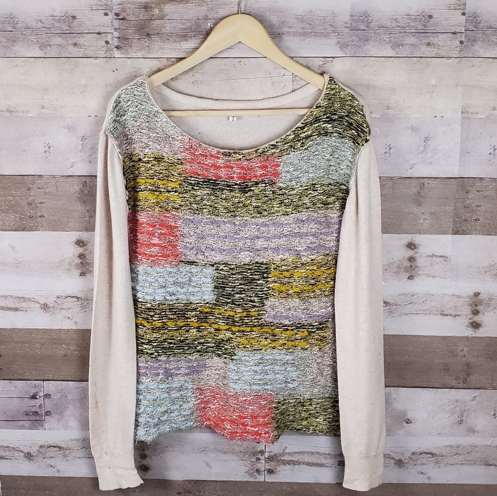 Anthropologie Moth pastel knit sweater